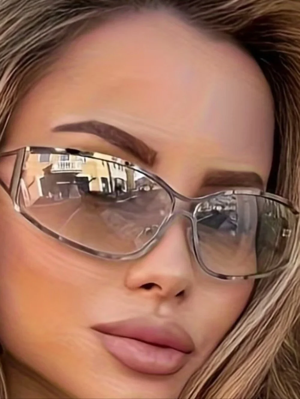 Silvery Photochromic (Color Changing) Women's Sunglasses.